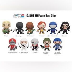 All 11 GI Joe Figural 3D Bag Clip Complete Toy Figure Set